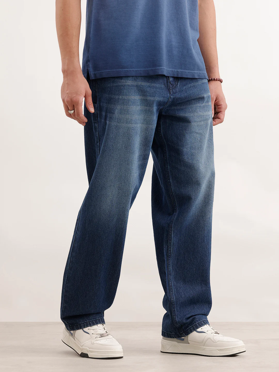 Loose Fit Denim Jeans  | Blue - Image 4