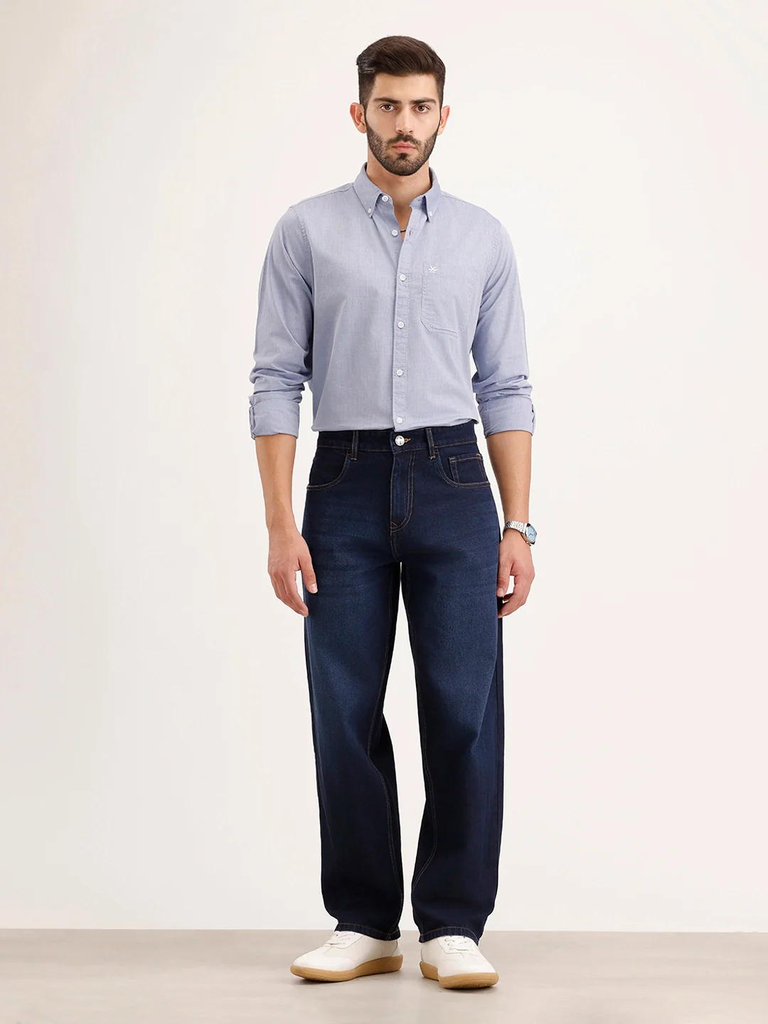 Loose Fit Denim Jeans | Dark Blue - Image 2