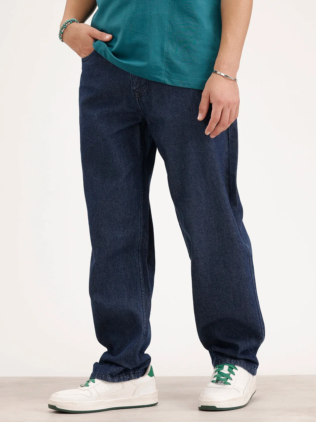 Loose Fit Denim Jeans | Dark Blue - Image 4
