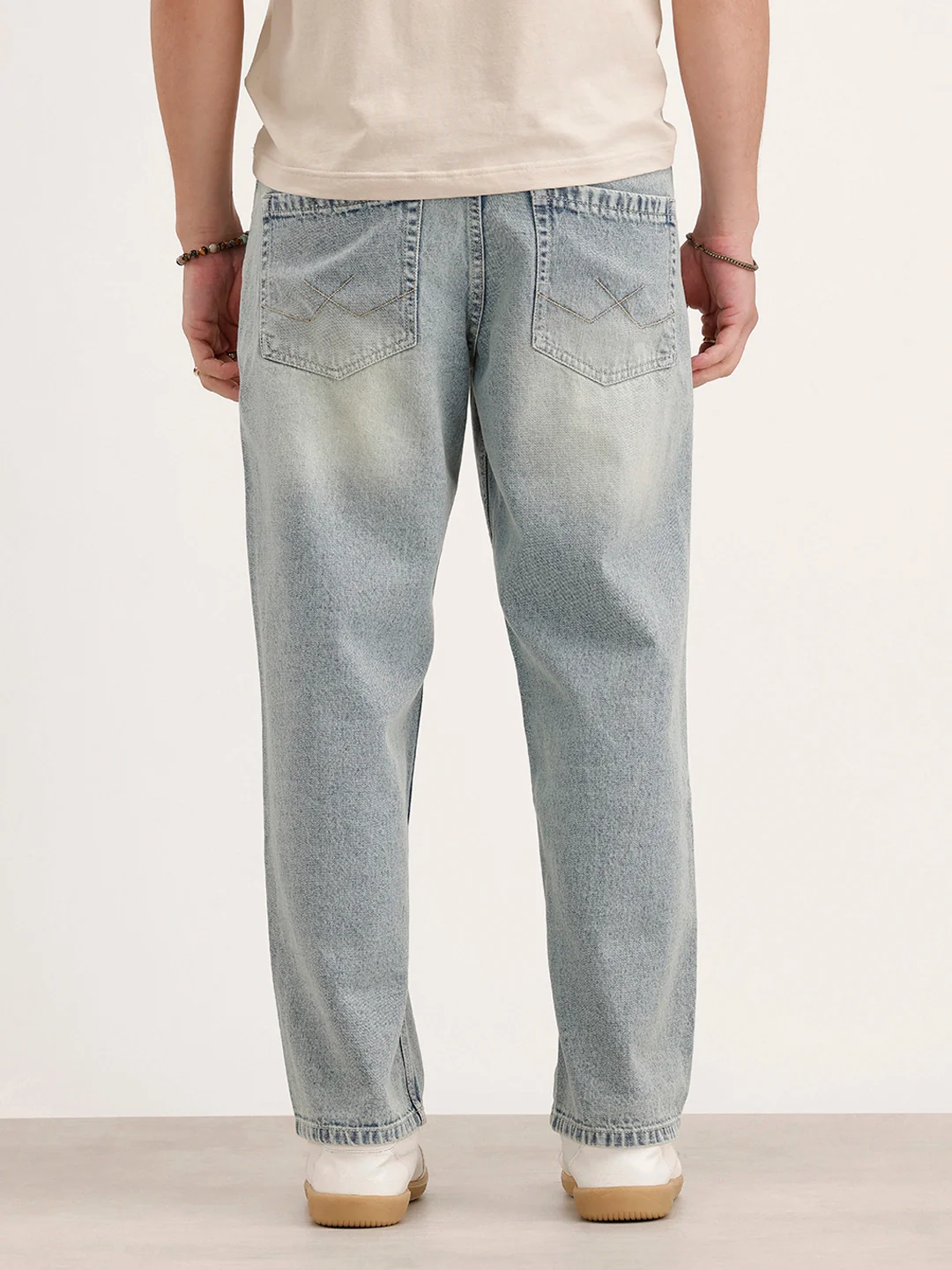 Loose Fit Denim Jeans | Light Blue - Image 3