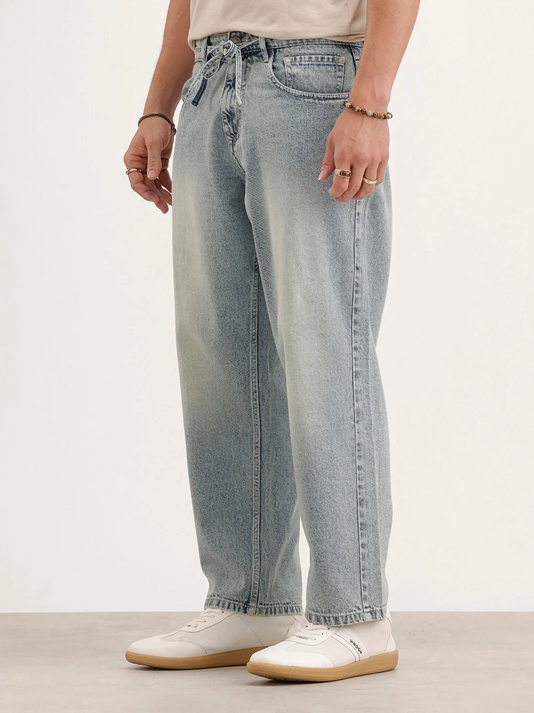 Loose Fit Denim Jeans | Light Blue - Image 4