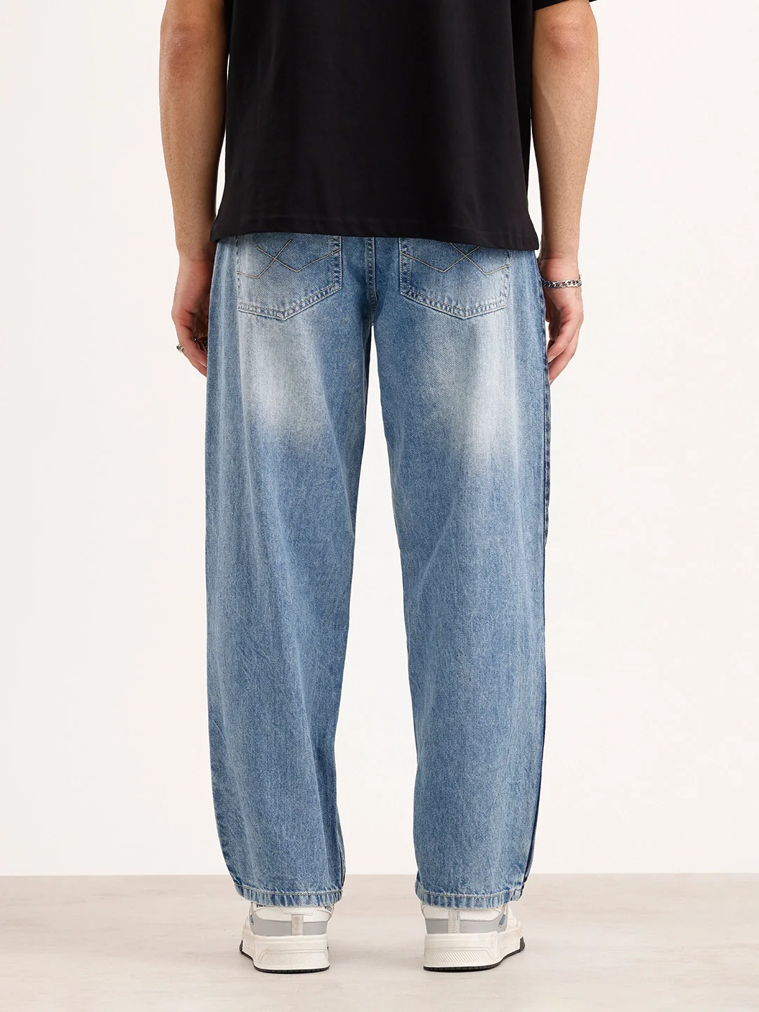 Loose Fit Denim Jeans | Light Blue - Image 3
