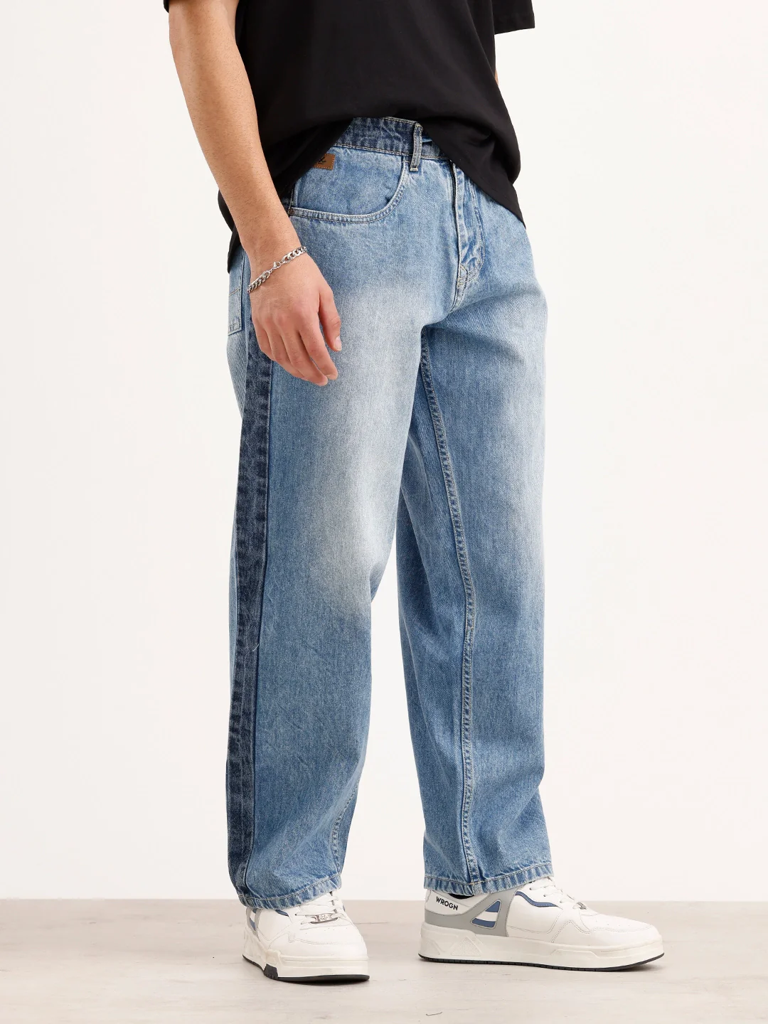 Loose Fit Denim Jeans | Light Blue - Image 4