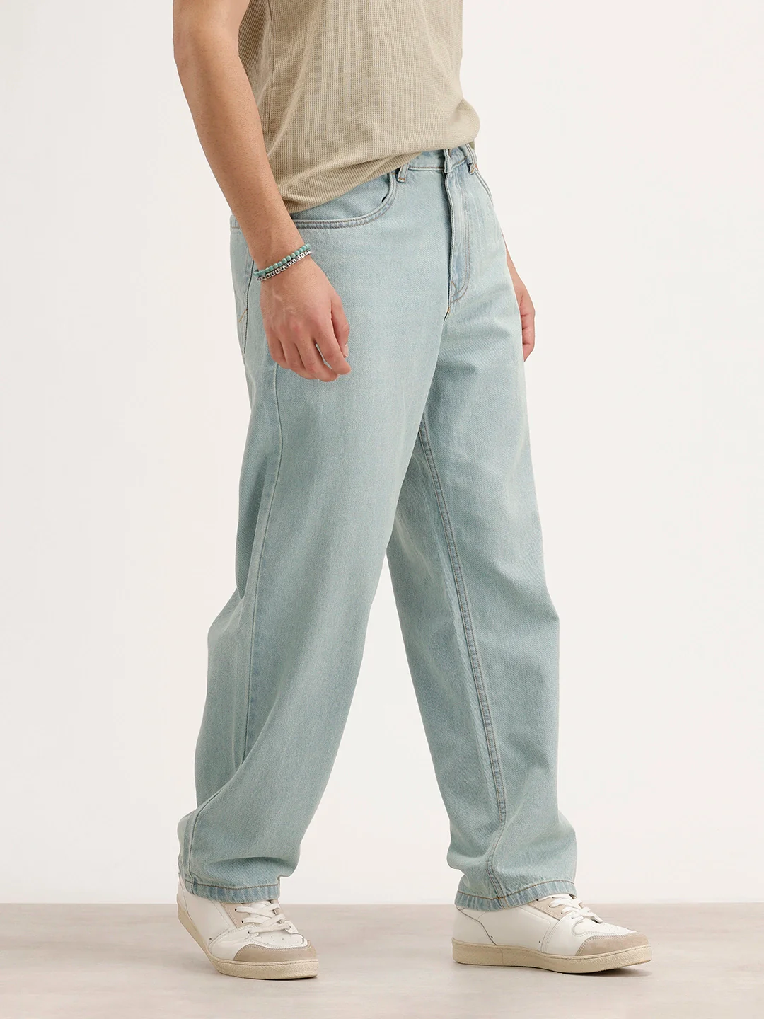Loose Fit Denim Jeans | Light Blue - Image 4