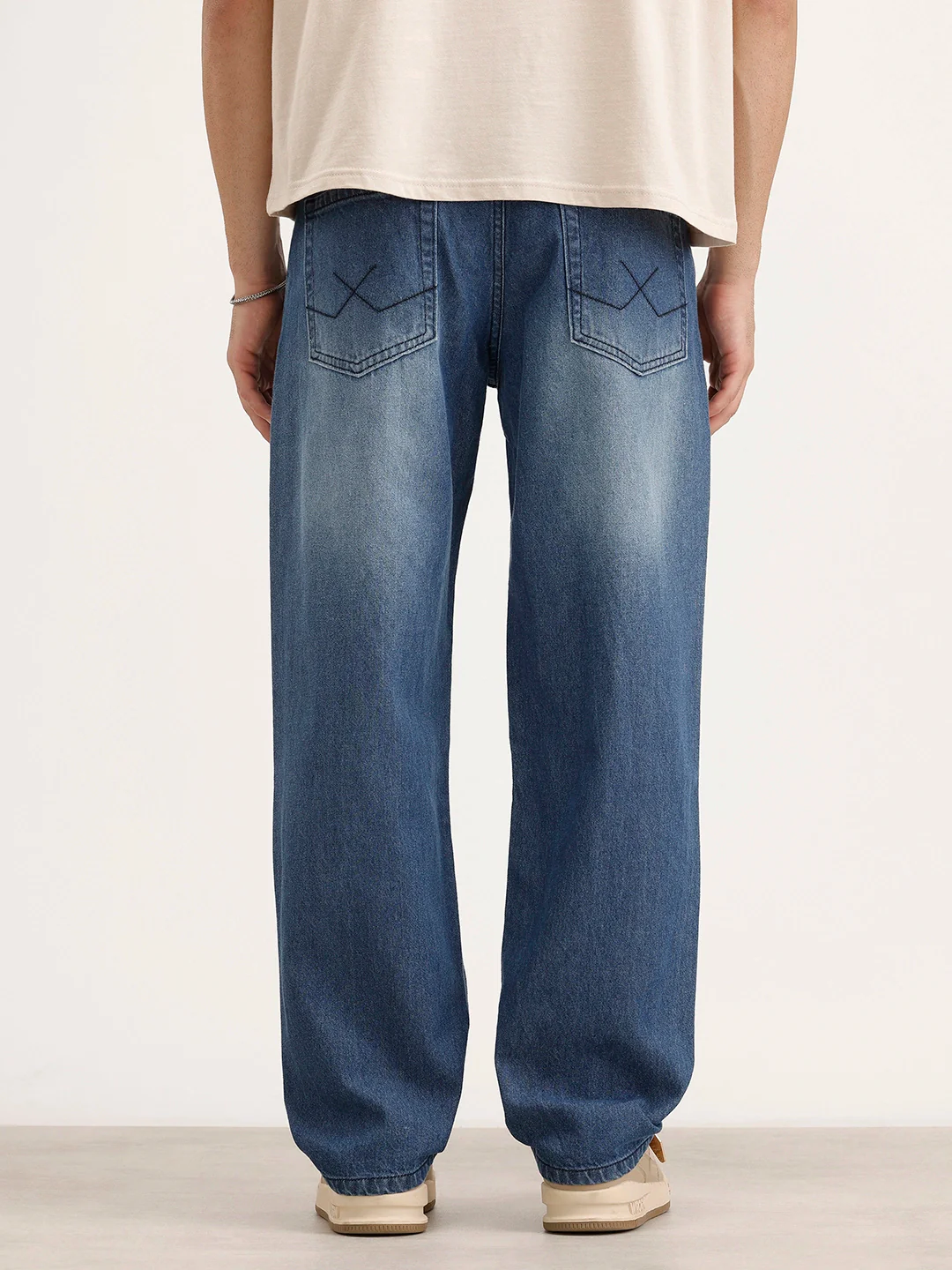 Loose Fit Denim Jeans | Light Blue - Image 3