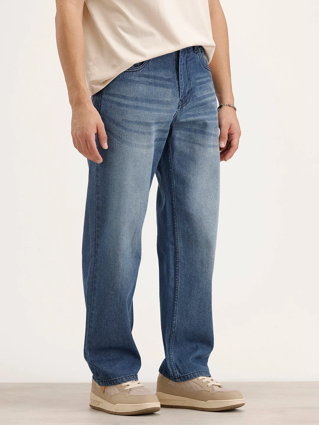 Loose Fit Denim Jeans | Light Blue - Image 4