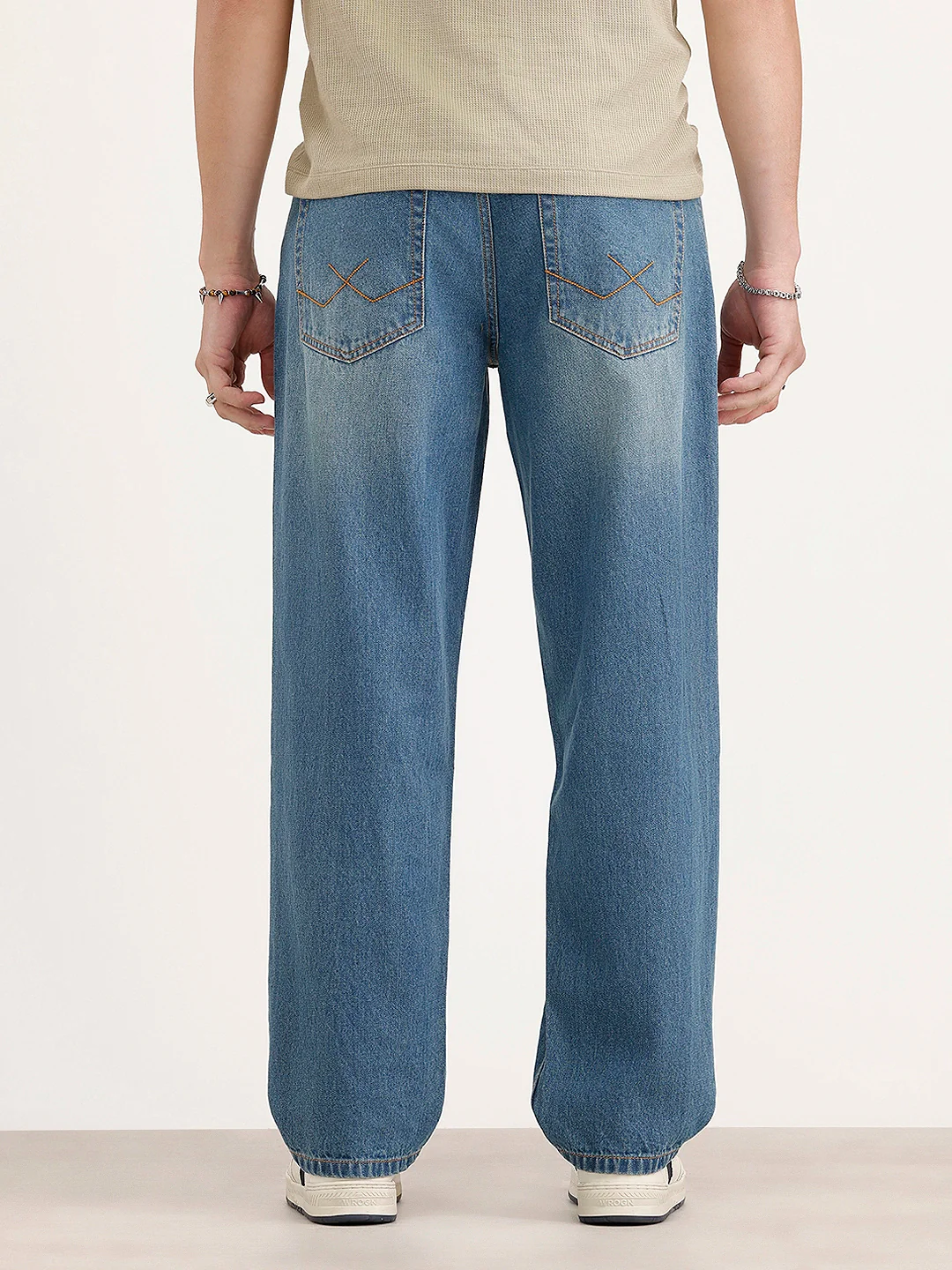 Loose Fit Denim Jeans | Light Blue - Image 3