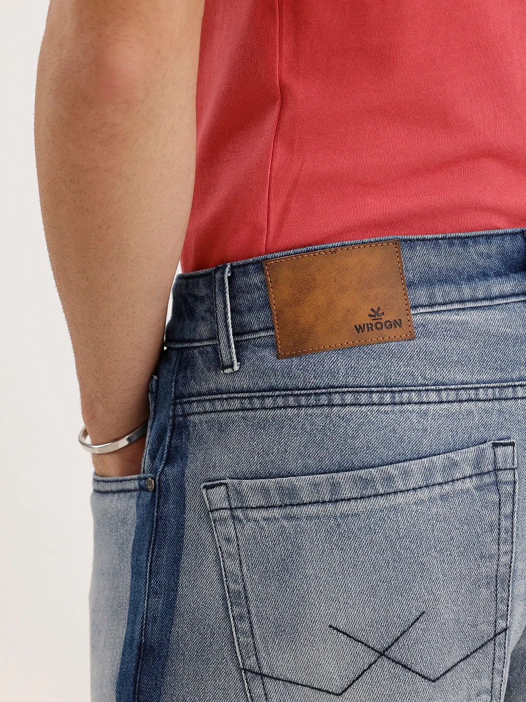 Loose Fit Faded Denim Jeans | Light Blue - Image 6