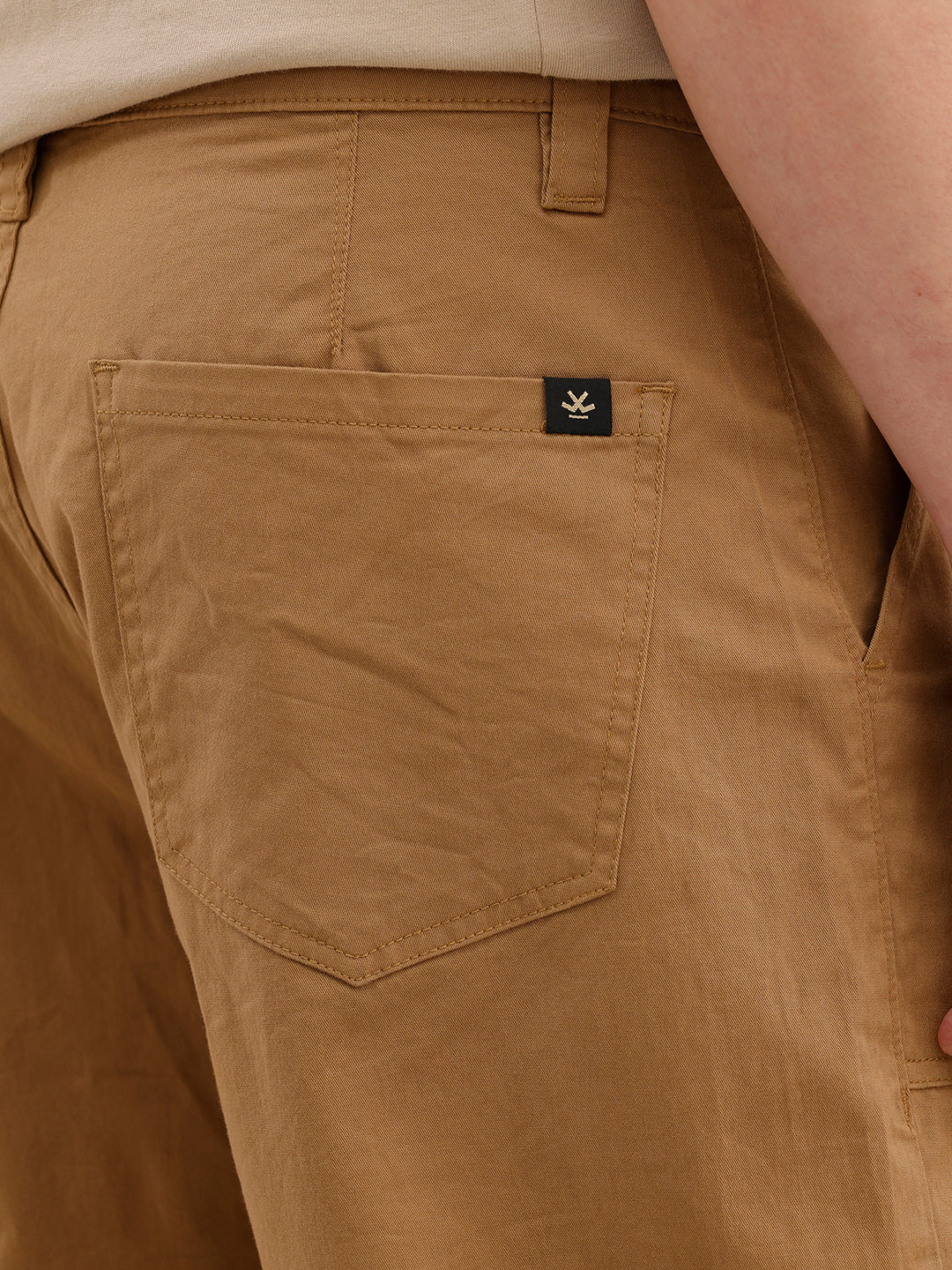 Loose Fit Solid Trouser | Khaki - Image 5