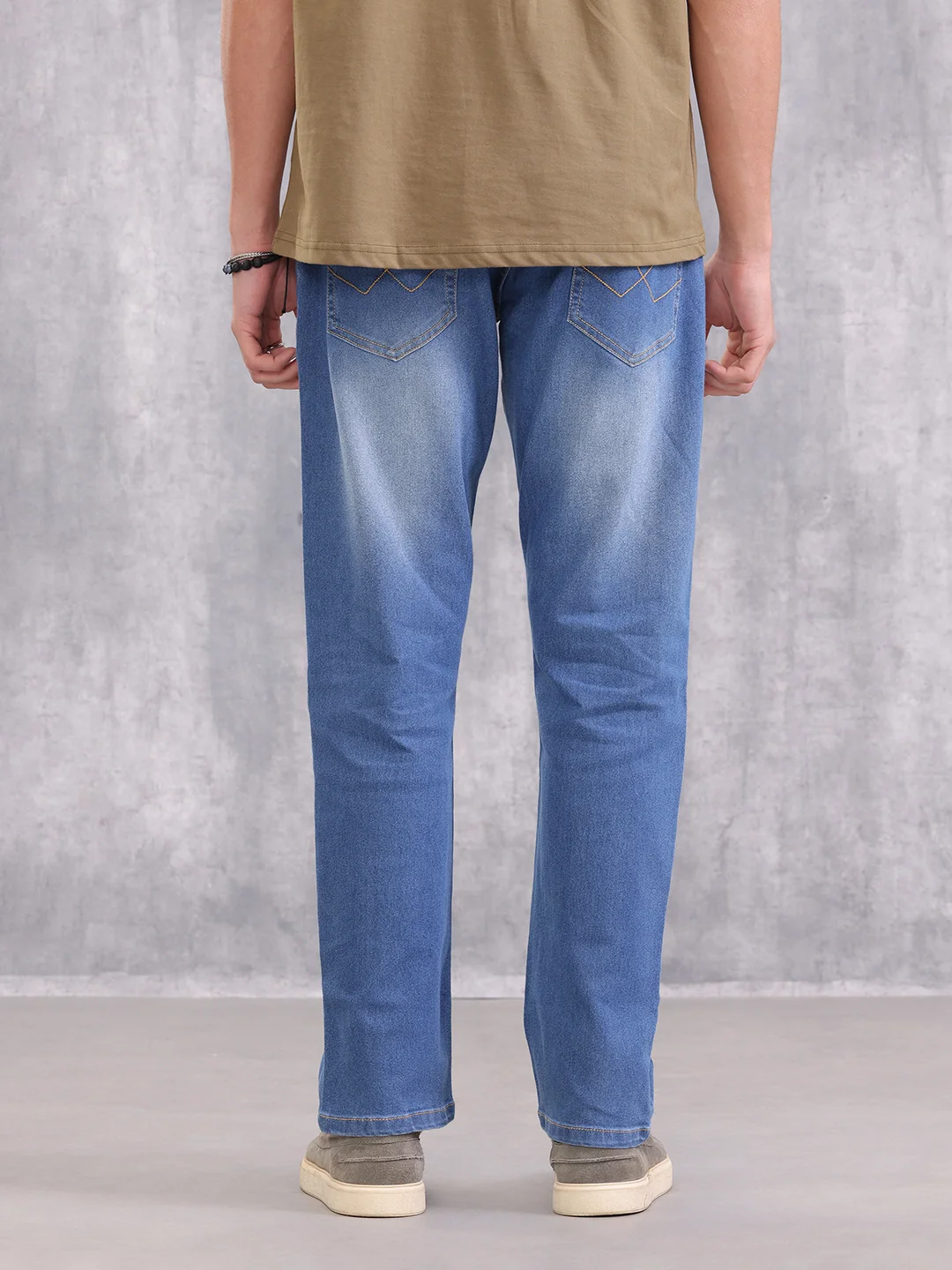 Low Fade Denim Jeans | Blue - Image 3