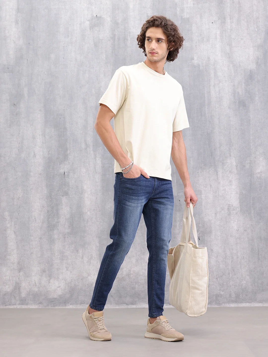 Low Fade Skinny Crop Jeans | Blue - Image 2