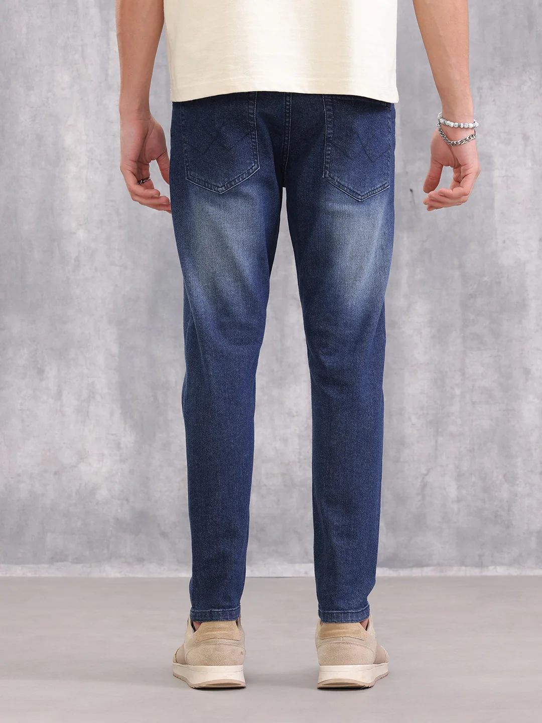 Low Fade Skinny Crop Jeans | Blue - Image 3