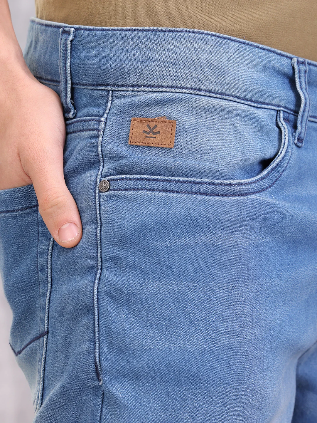Low Fade Skinny Crop Jeans | Blue - Image 4