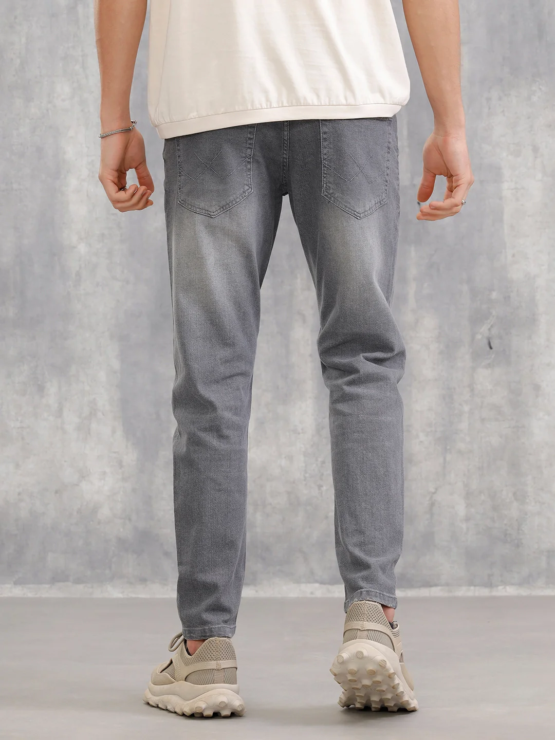 Low Fade Skinny Crop Jeans | Grey - Image 3