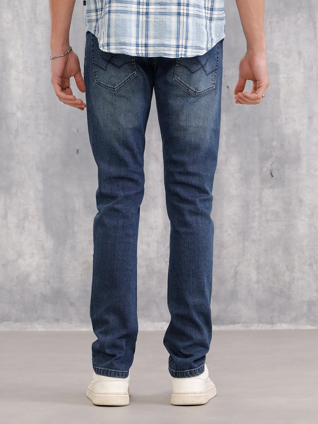 Low Fade Slim Fit Jeans | Blue - Image 3