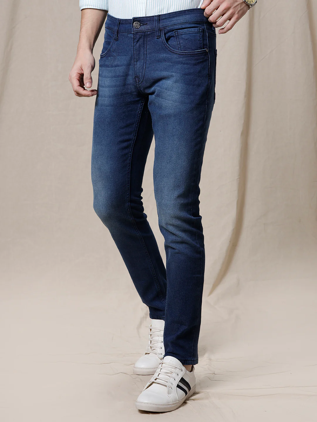 Medstone Blue Tapered Jeans - Image 4