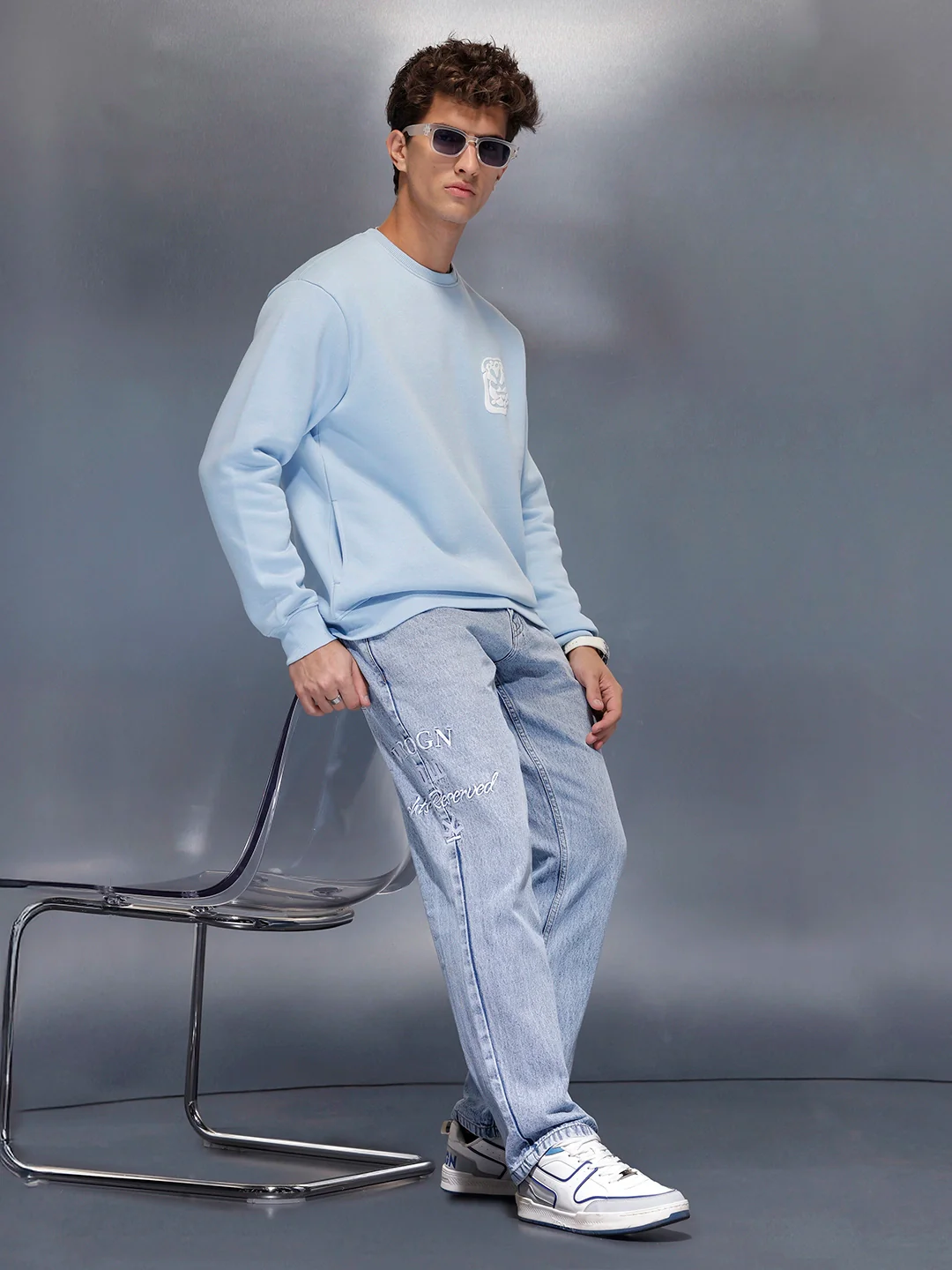 Men Casual Anti Fit Jeans With Tonal Embroidery | Super Stone - Image 2