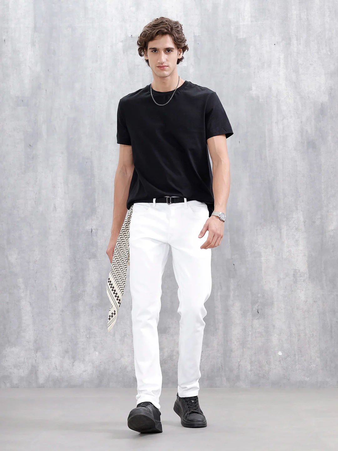 Men Casual Slim Fit Jeans | White - Image 2