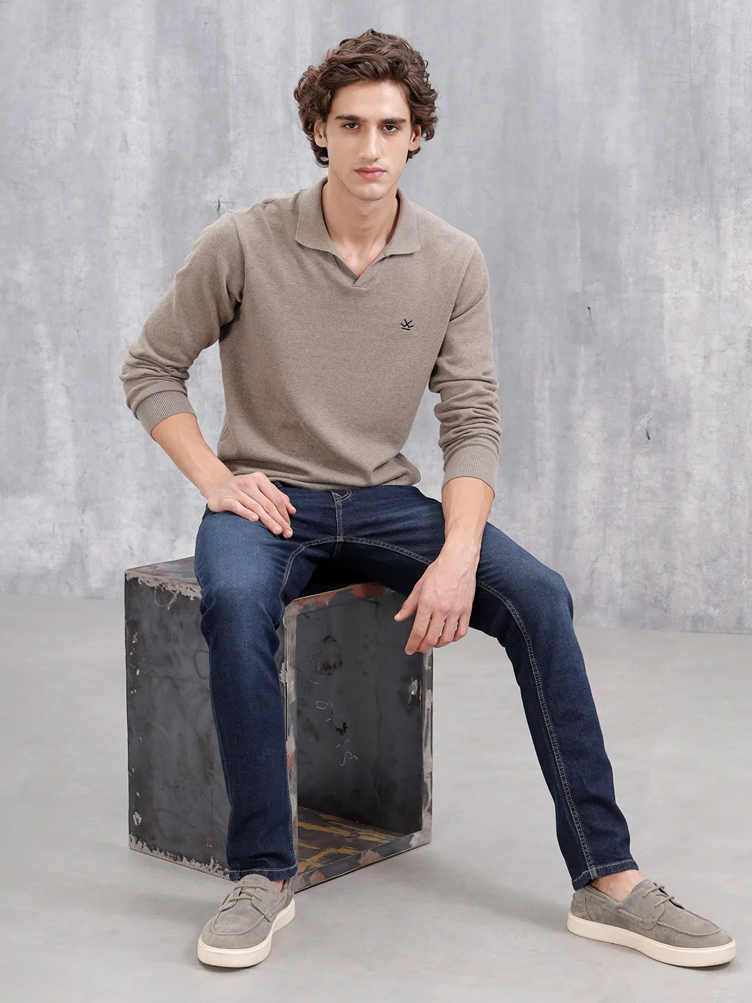 Men Casual Slim Tapered Fit Jeans | Med Stone - Image 2