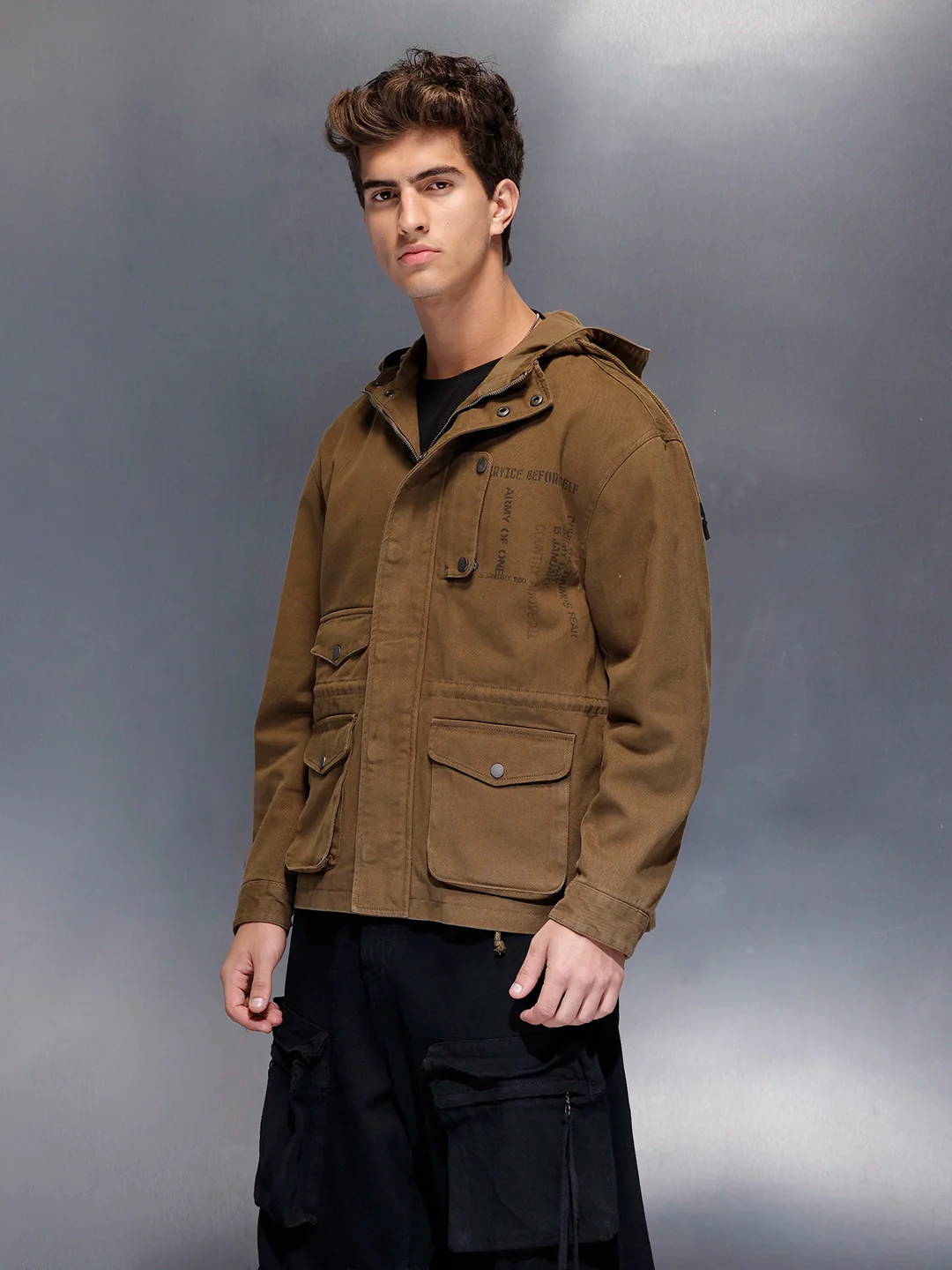 Men’s Olive Utility Field Jacket | Olive - Image 4