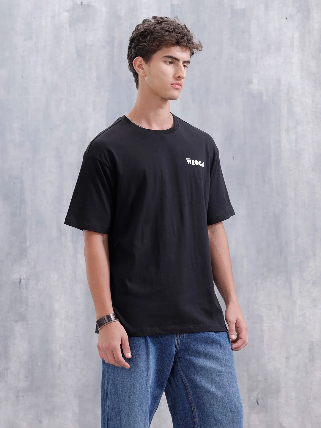 Men’S Casual Oversized Fit Graphic T-Shirt | Black - Image 4