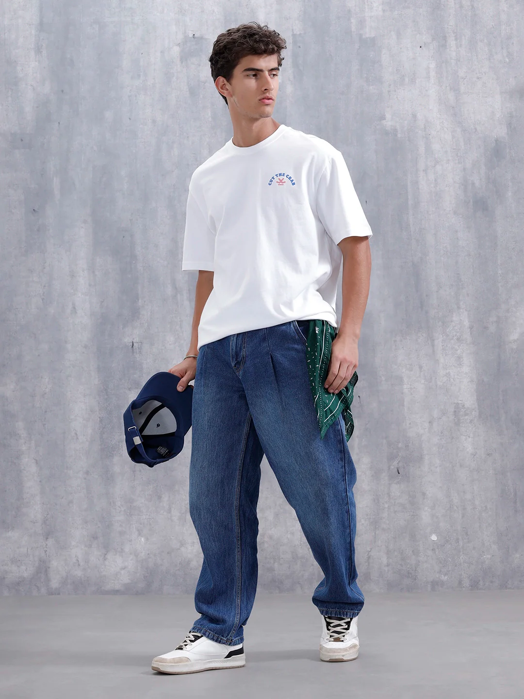 Men’s Casual Oversized Fit Graphic T-Shirt | White - Image 2
