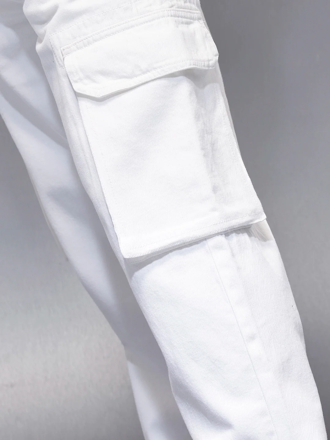 Men’s functional pocket loose fit cargo | White - Image 5