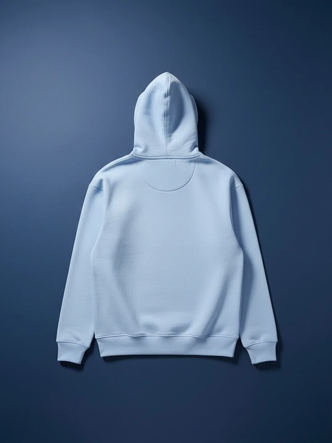 Men’s minimal powder blue hooded sweatshirt | Powder Blue - Image 5