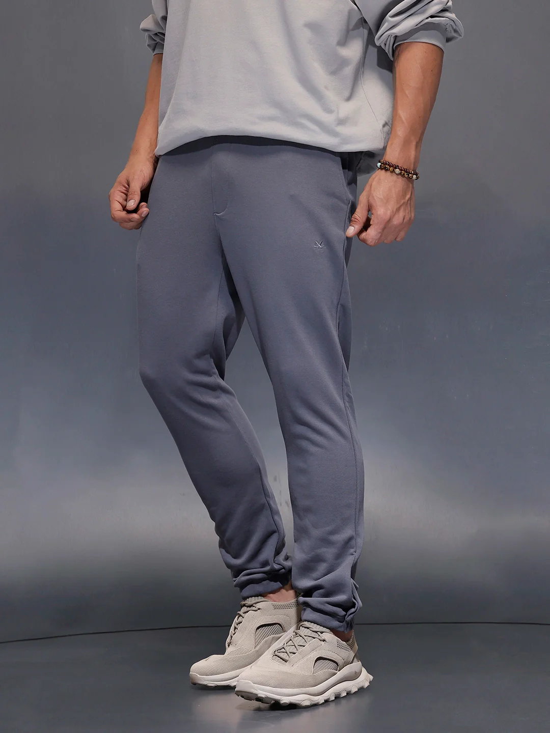 Men’s Minimal Straight Fit knit jogger | Dark Grey - Image 4