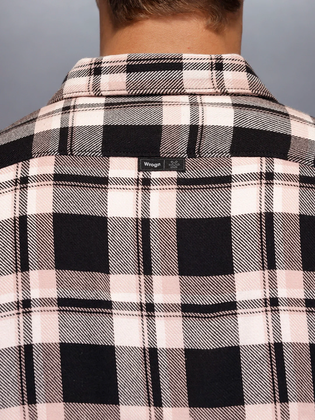 Men’s modern bold check casual shirt | Brown - Image 5