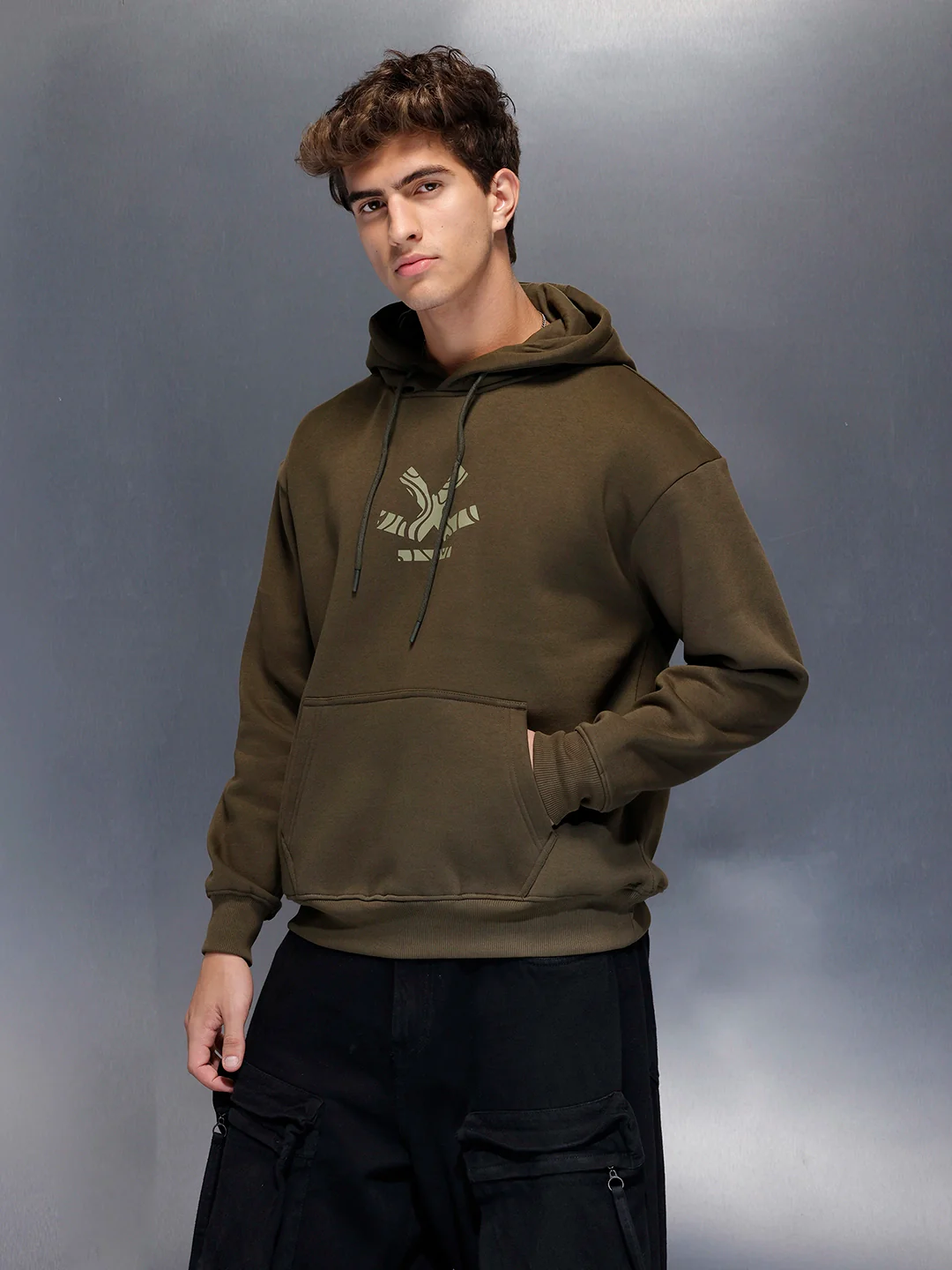 Men’s Olive Core Emblem Hoodie | Olive - Image 10