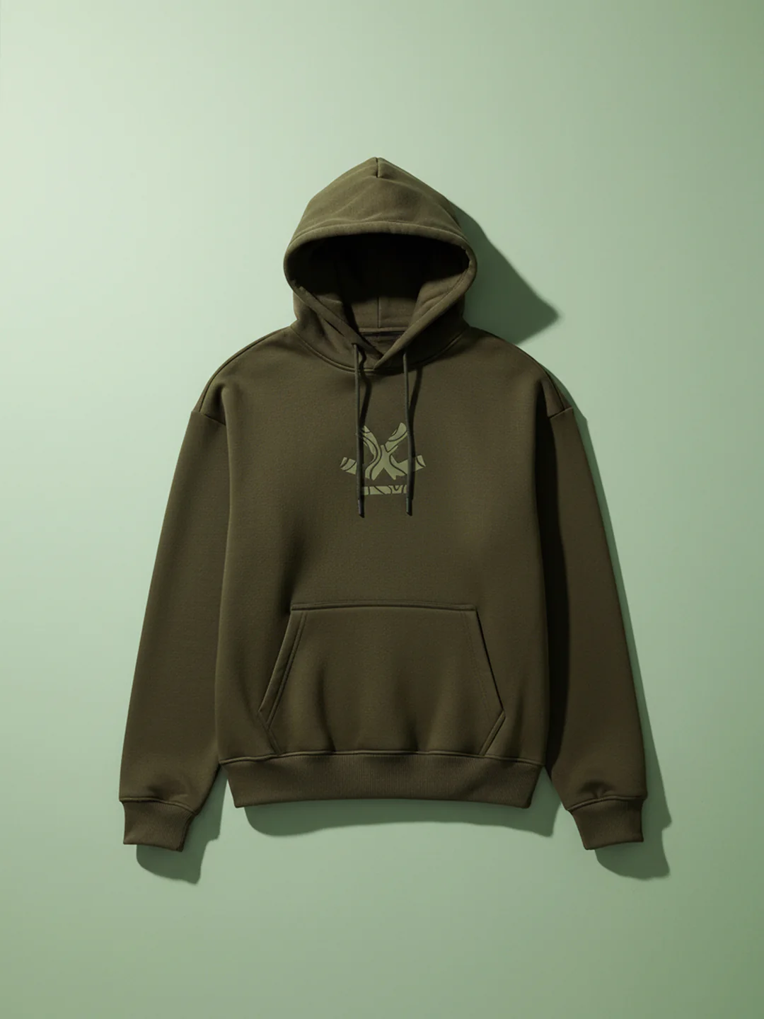 Men’s Olive Core Emblem Hoodie | Olive - Image 4