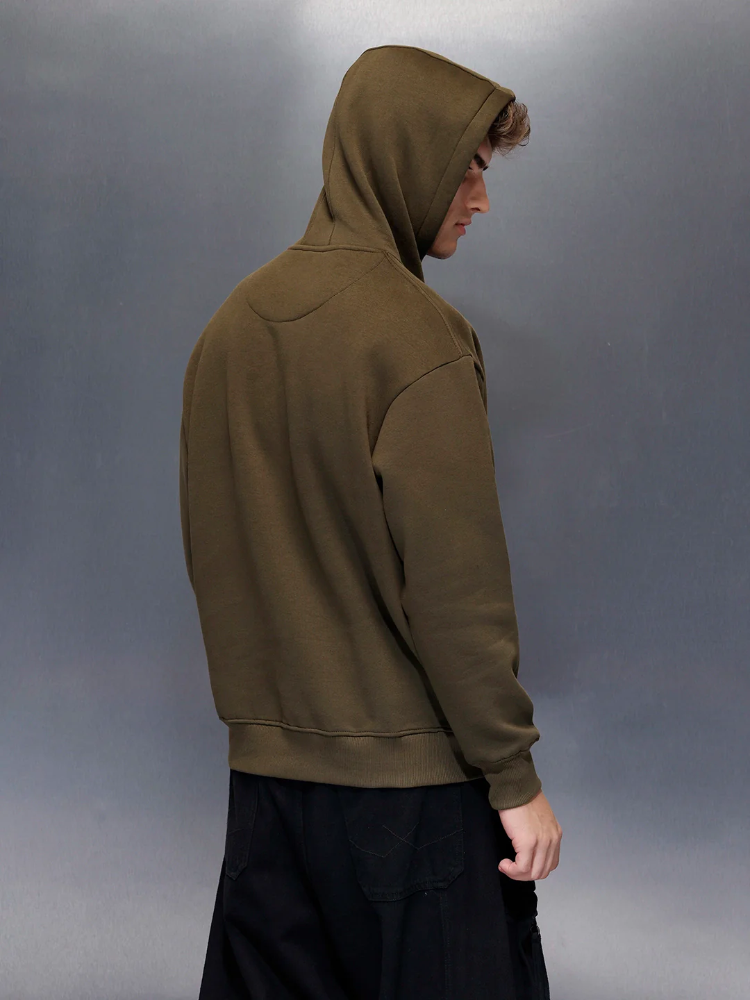 Men’s Olive Core Emblem Hoodie | Olive - Image 9