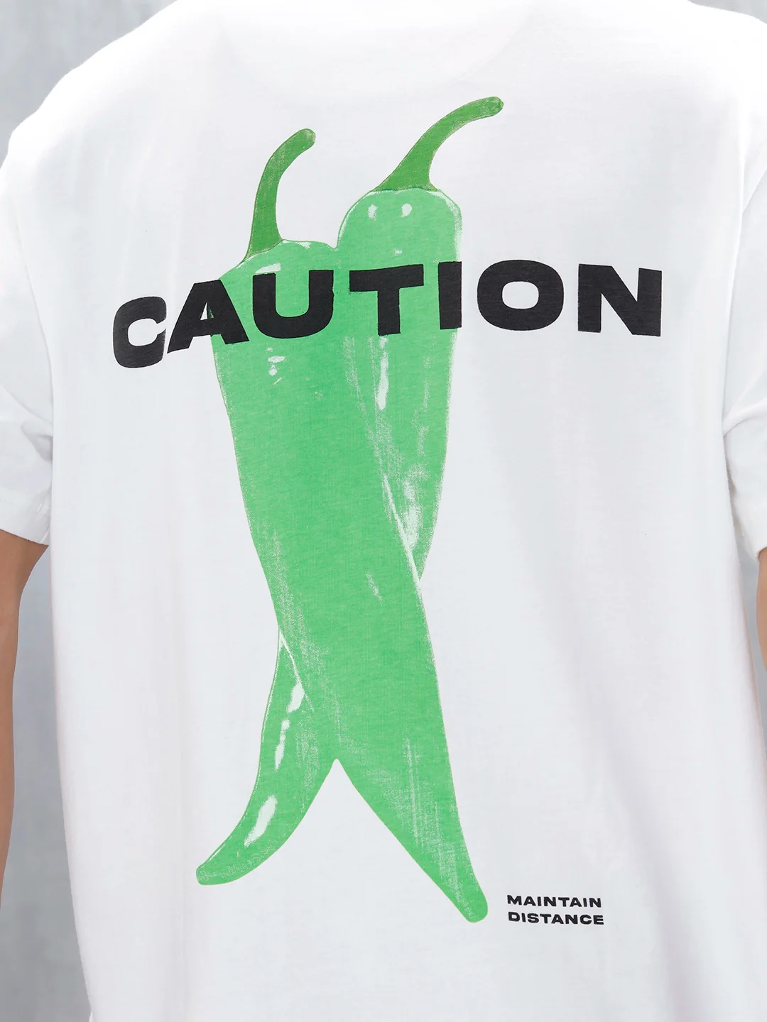 Men’s Oversized Graphic Printed Tee | White - Image 6