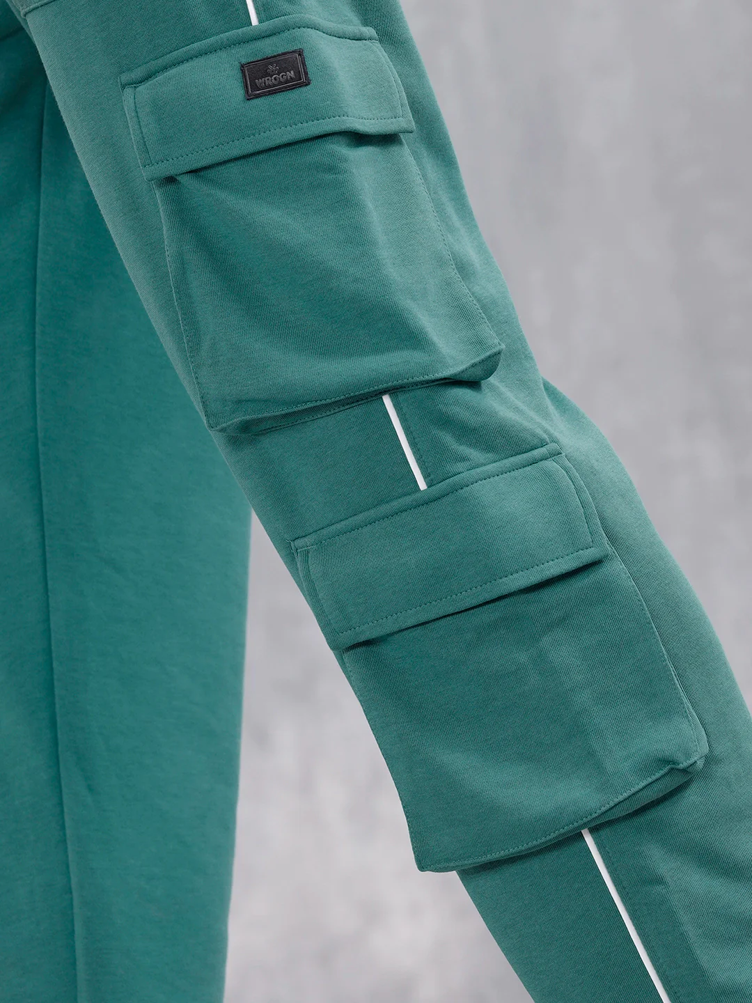 Men’s Relaxed Fit Knit Jogger With Utility Pockets | Teal - Image 5