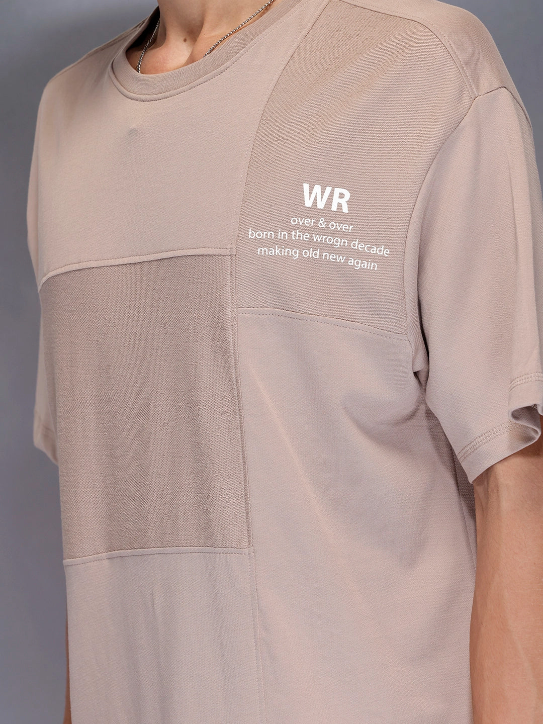 Men’s Soft Panelled Street Tee | Brown - Image 5