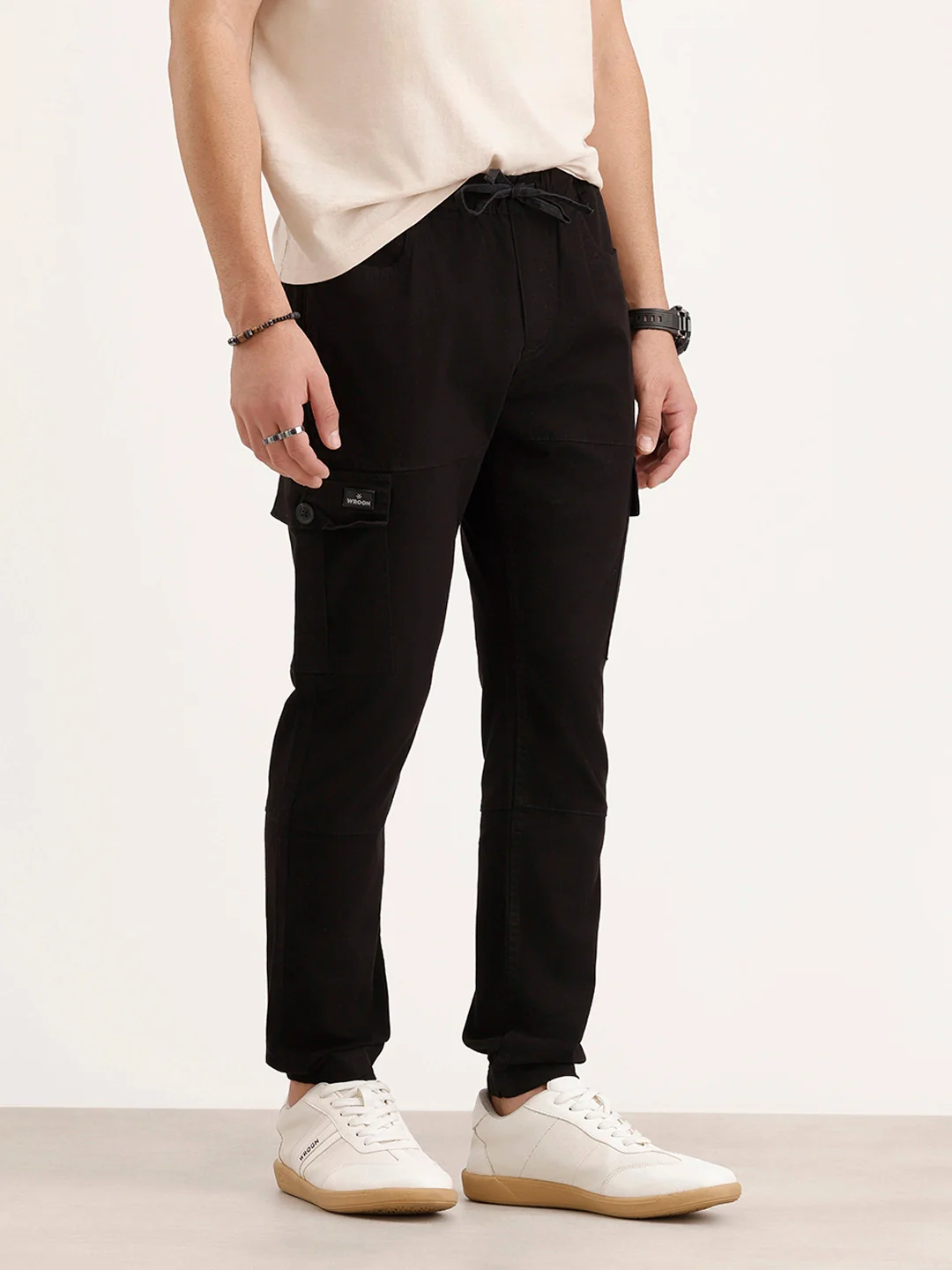 Jogger Fit Cargo Trouser | Black - Image 4