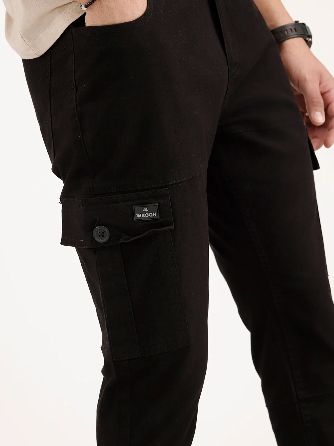 Jogger Fit Cargo Trouser | Black - Image 6