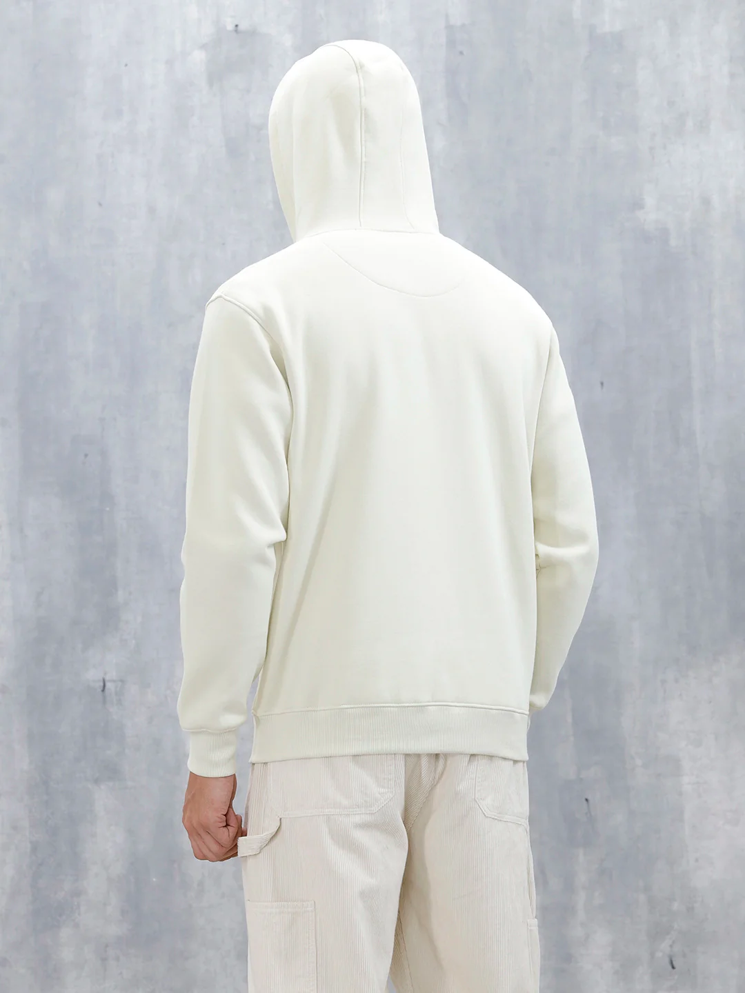 Men’s Solid Zip-Up Hoodie Sweatshirt | Aloe Wash - Image 5