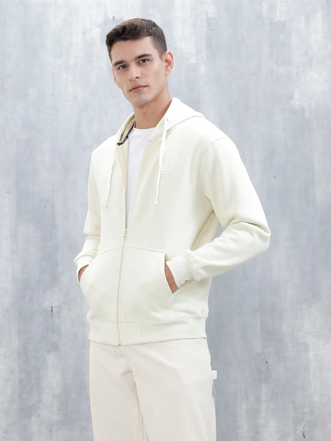Men’s Solid Zip-Up Hoodie Sweatshirt | Aloe Wash - Image 6