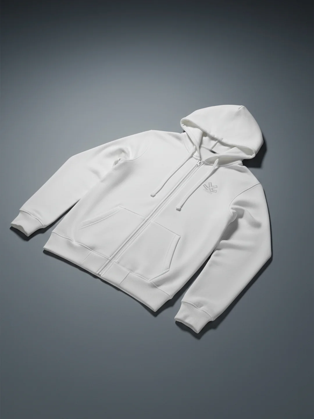 Men’s Solid Zip-Up Hoodie Sweatshirt | Snow White - Image 6