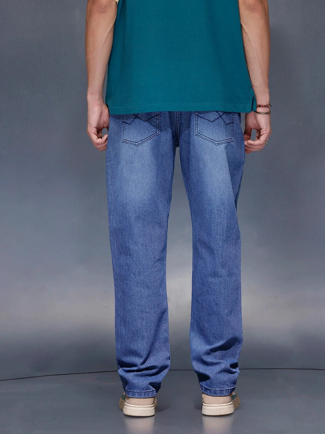 Men’s Timeless Mid-Wash Blue Jeans | Darkstone - Image 3