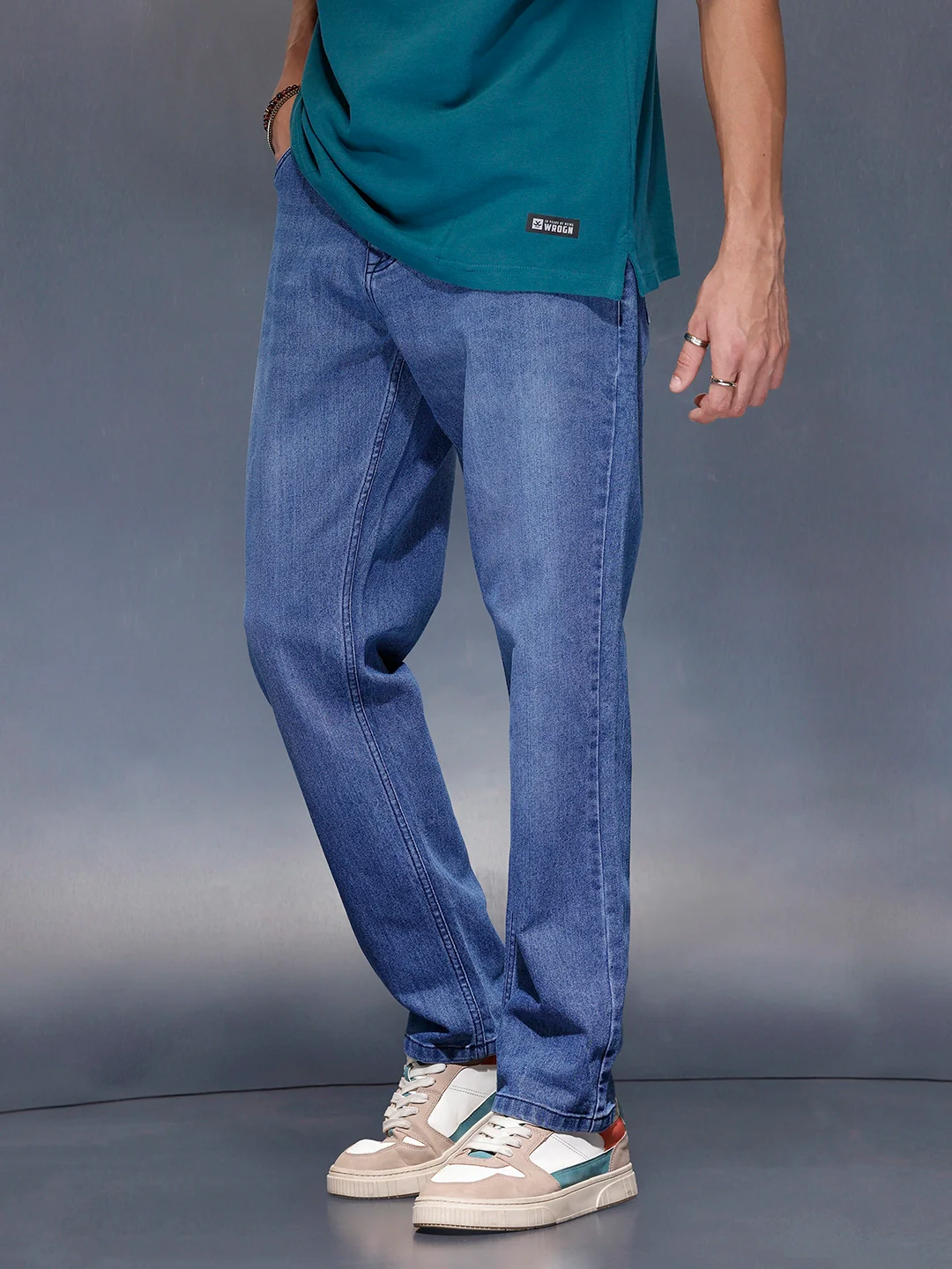 Men’s Timeless Mid-Wash Blue Jeans | Darkstone - Image 4