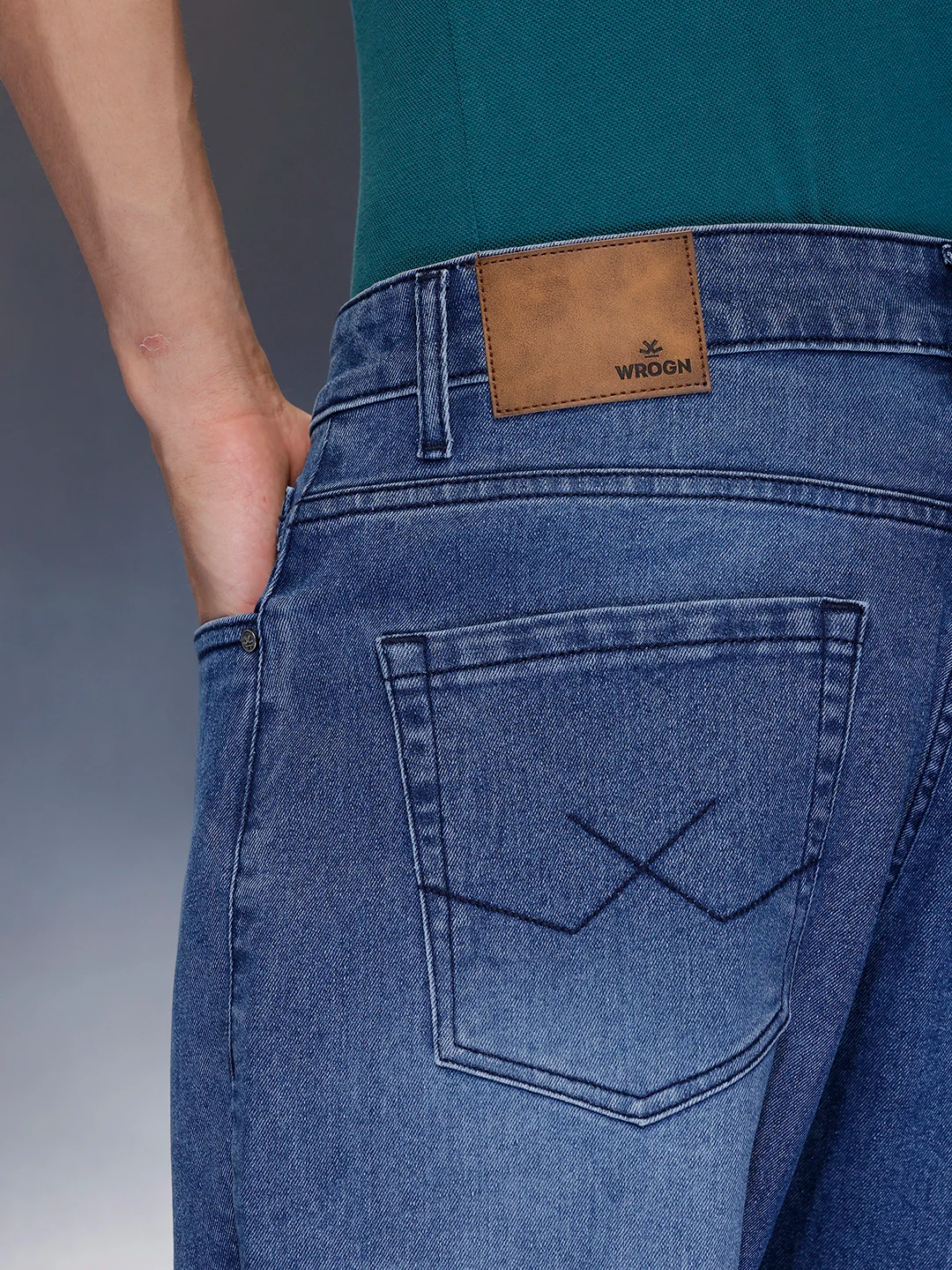 Men’s Timeless Mid-Wash Blue Jeans | Darkstone - Image 5