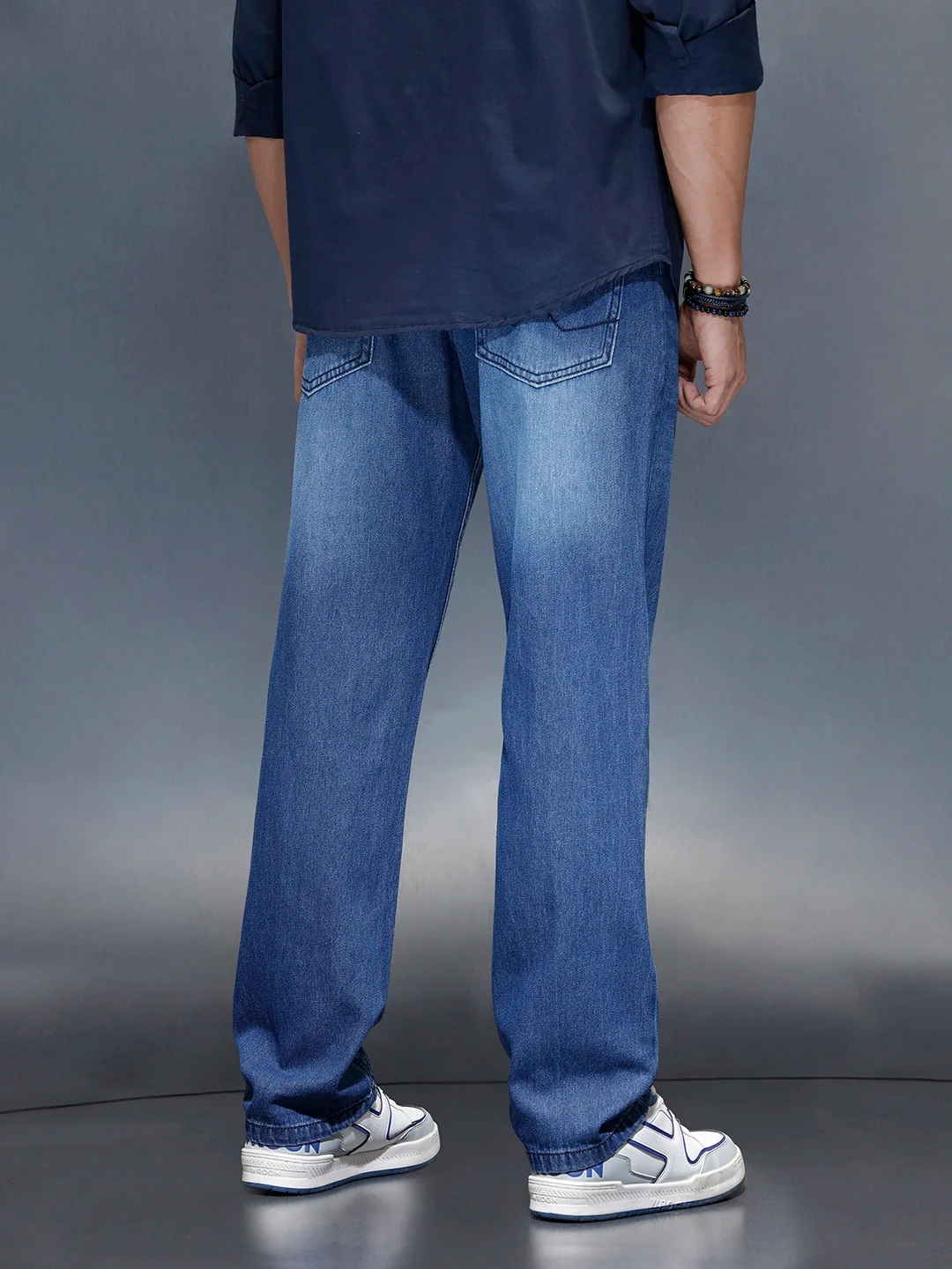 Men's Casual Anti Fit Jeans | Blue - Image 3
