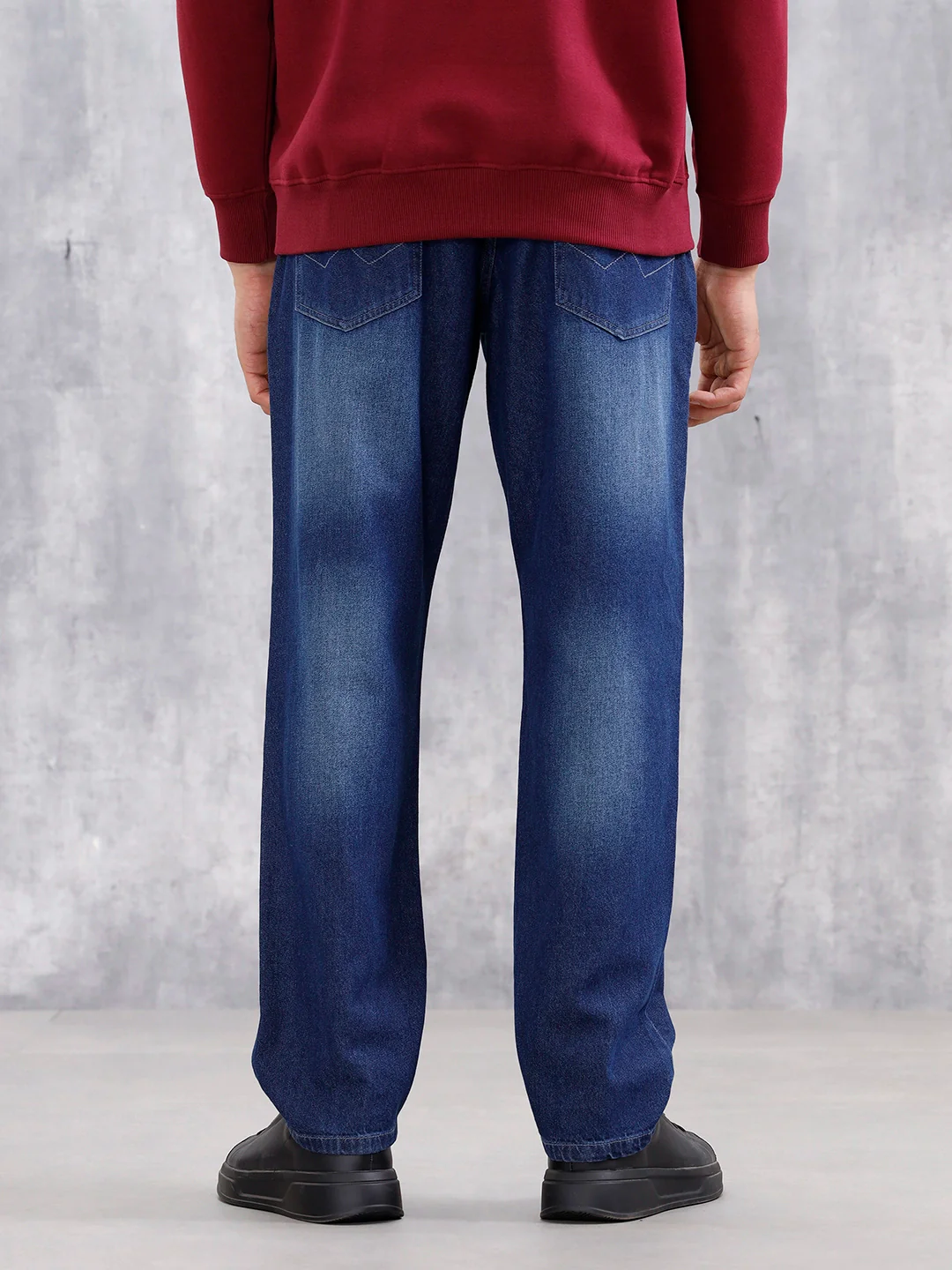 Men's Casual Anti Fit Jeans | Dark Stone - Image 3