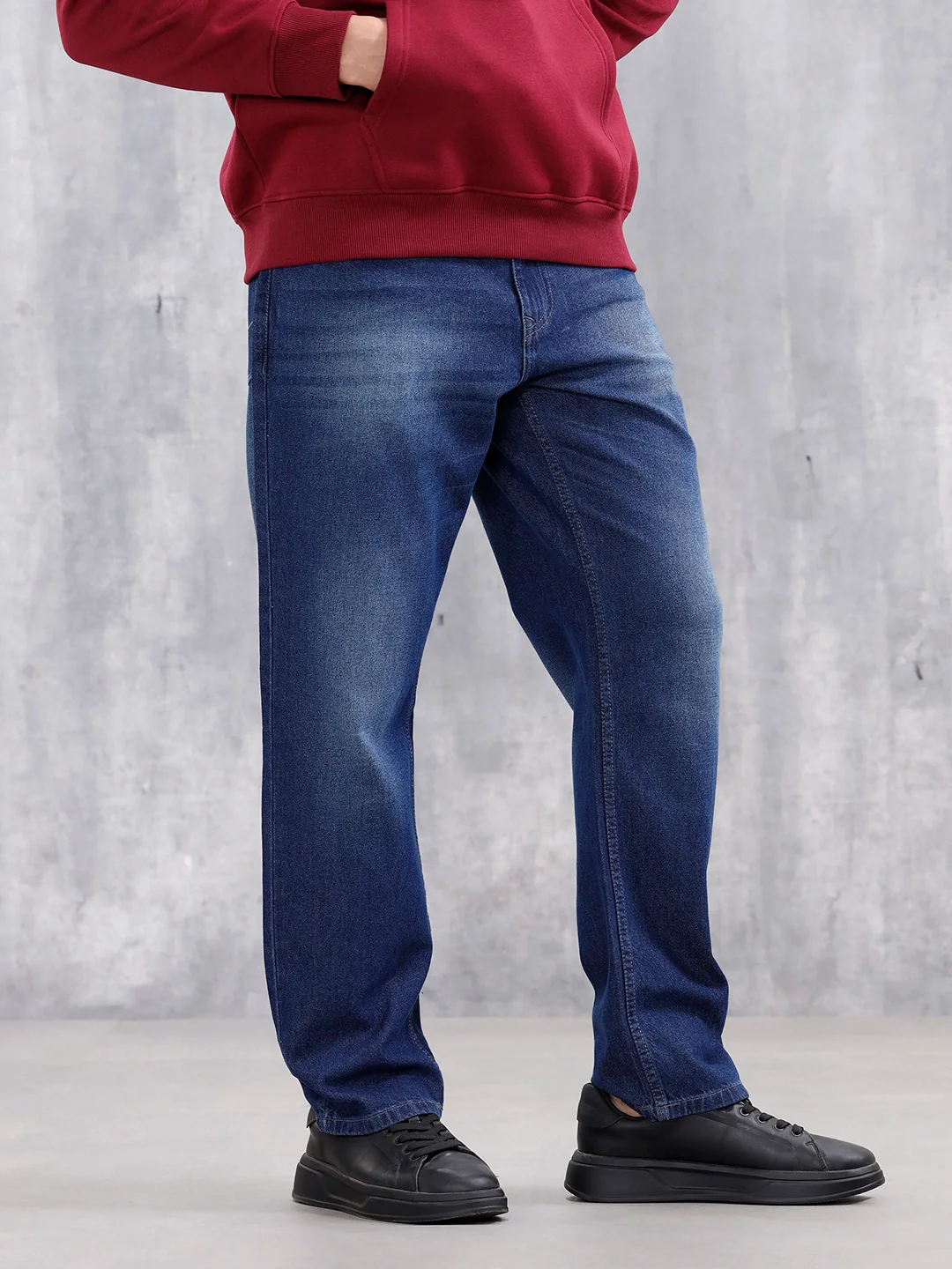 Men's Casual Anti Fit Jeans | Dark Stone - Image 4