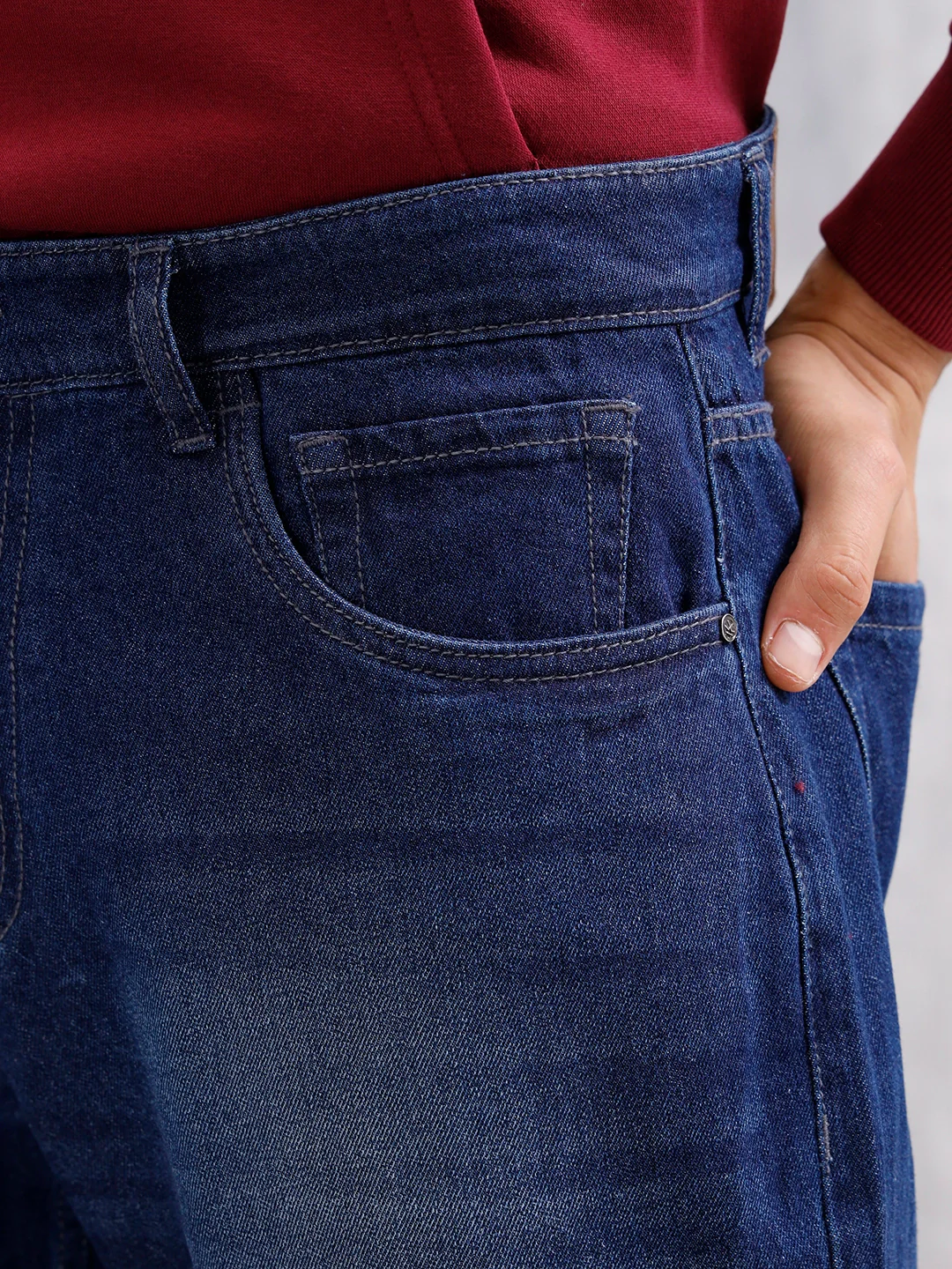 Men's Casual Anti Fit Jeans | Dark Stone - Image 5