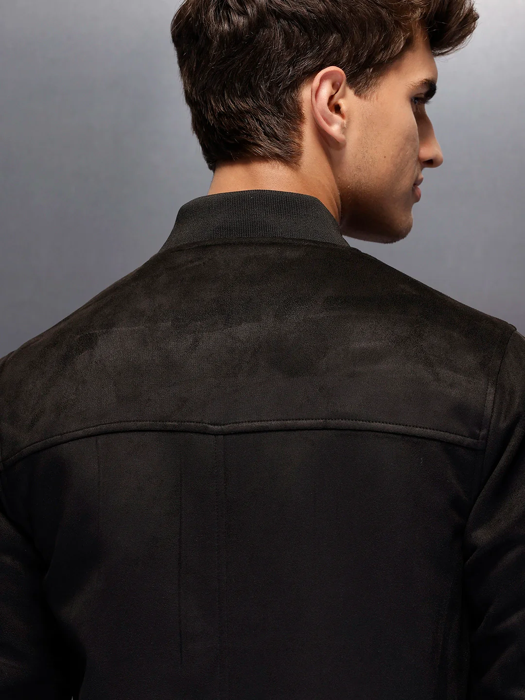Men's Casual Bomber Jacket  | Black - Image 5