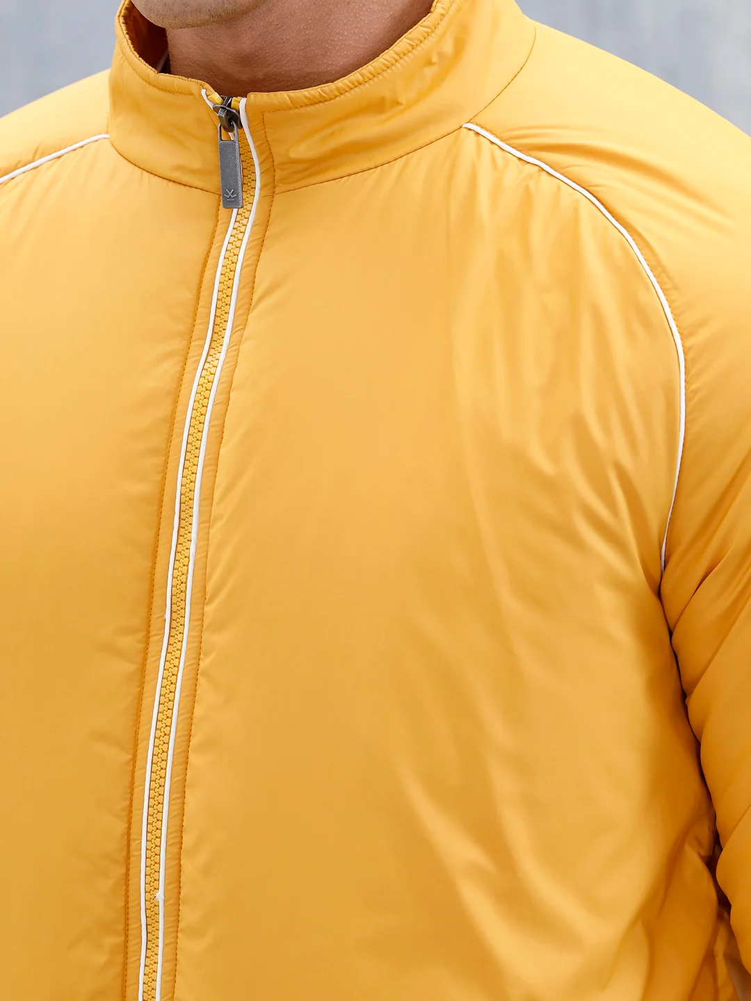 Men's Casual Bomber Jacket | Yellow - Image 5
